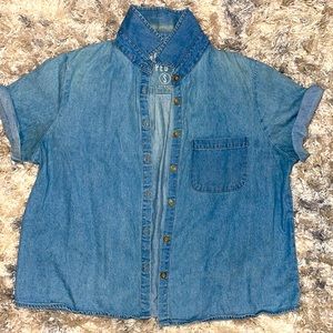 Denim Chopped Shirt